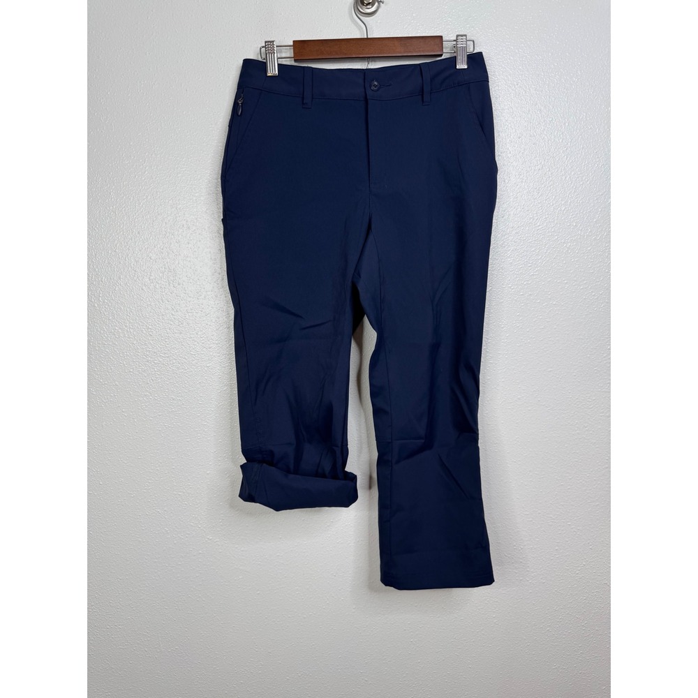 Columbia Womens‎ Navy Blue Omni-Shield Roll Up Capri Hiking Pants Size 6 AK3546